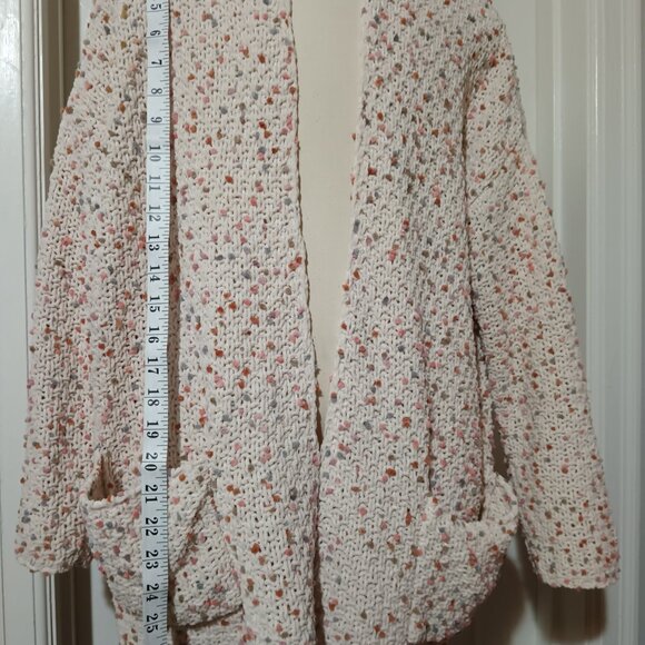 Moon & Madison (Size S) Oversized multicolor popcorn, confetti cardigan/sweater - Picture 2 of 8